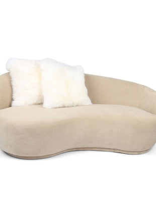 Lammeskindspude | Langhåret | Uden fyld | 50,5x50,5 cm Hvid