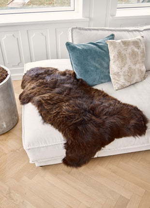 Lammeskind | Langhåret | Øko | 90x60 cm Naturbrun