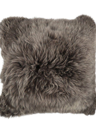 Lammeskindspude | Langhåret | New Zealand |  50x50 cm Valnød