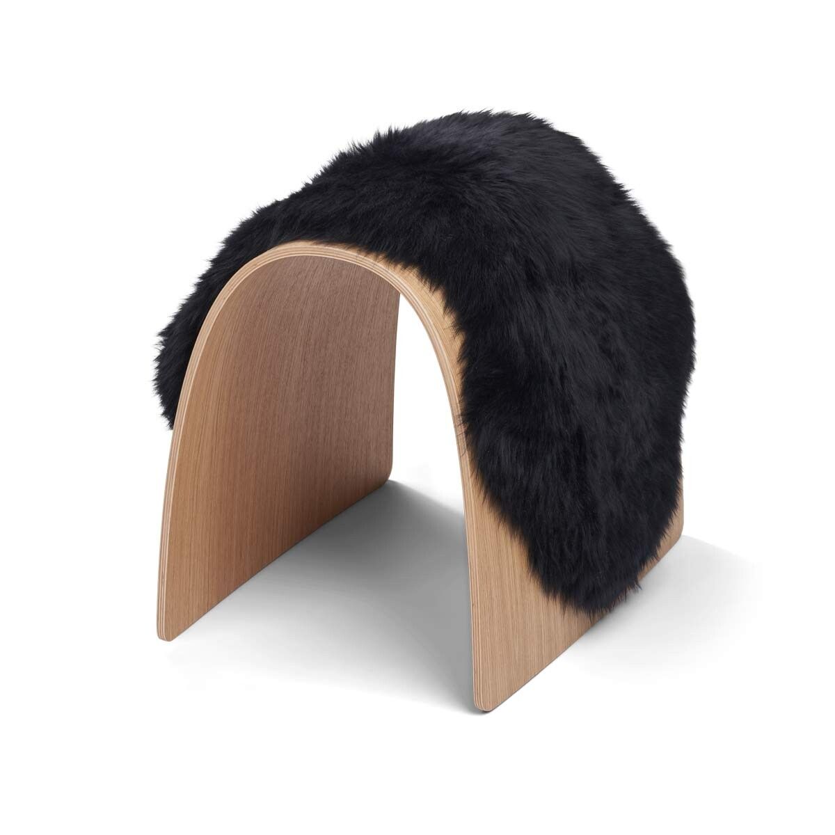 Sheep Stool cover | Langhåret | New Zealand Sort