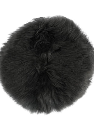 Premium sædehynde | Langhåret | New Zealand | D34 cm Mørkegrå