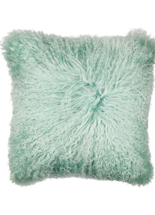 Lammeskindspude | Krøllet | Tibet | 50x50 cm Mynte