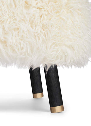 Emil lænestol | Langhåret Hvid