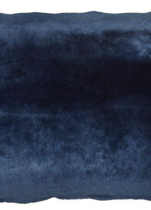 Lammeskindspude | Moccasin | 28x56 cm Marineblå