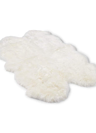 Lammeskindstæppe | Langhåret | New Zealand | 170x110 cm Hvid