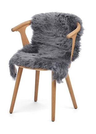 Lammeskind | Langhåret | New Zealand | 100x60 cm Mørkegrå