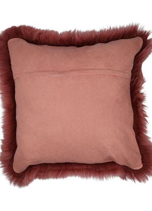 Lammeskindspude | Langhåret | New Zealand |  50x50 cm Gammelrosa