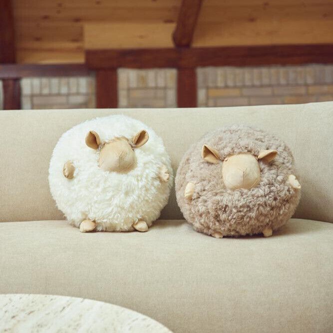 Cute Sheep | Korthåret | Ø26 cm Beige/Hvid