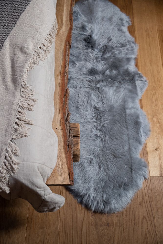 Lammeskind | Langhåret | New Zealand | 160x60 cm Lysegrå