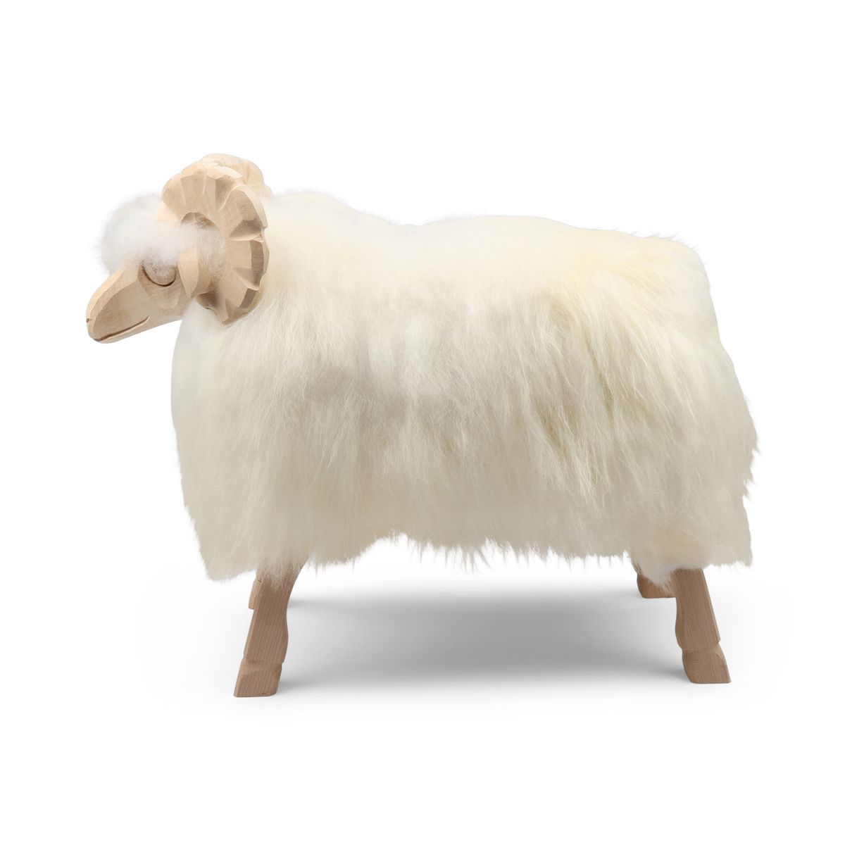 Alpin Fåreskulptur Naturhvid