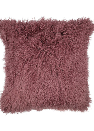 Lammeskindspude | Krøllet | Tibet | 50x50 cm Lilla