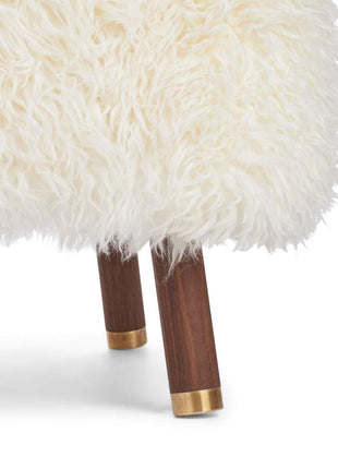 Emil lænestol | Langhåret Hvid