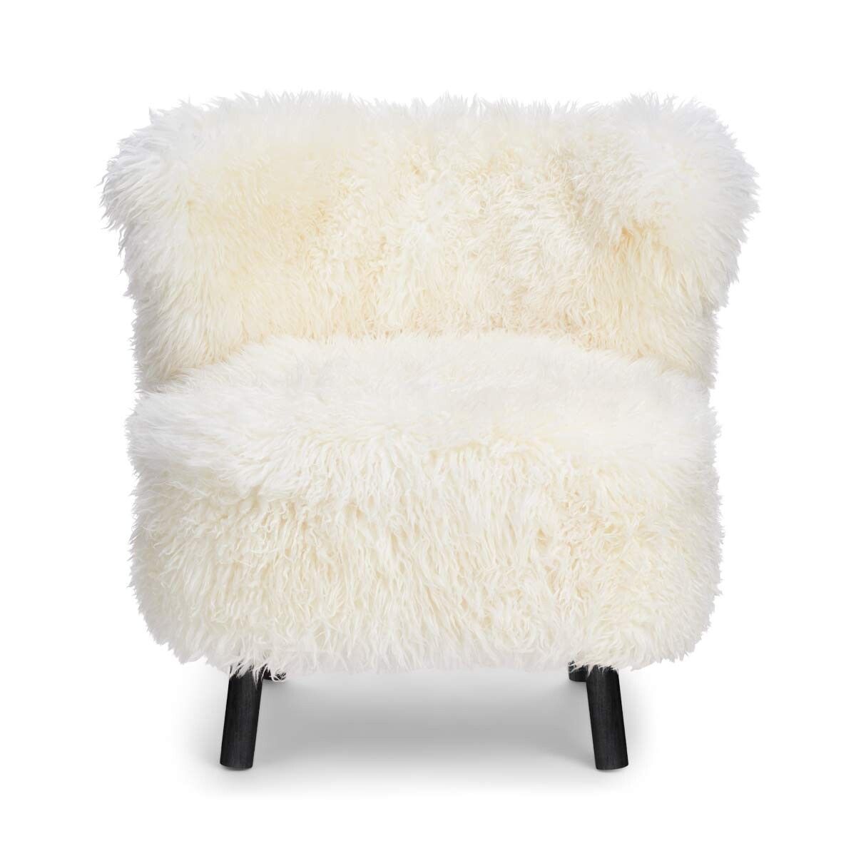 Emily Lounge Chair | Langhåret Snehvid