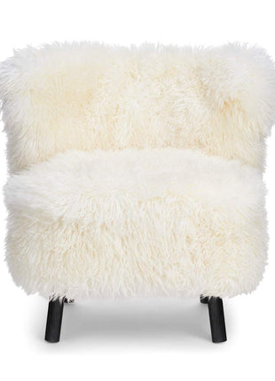 Emil lænestol | Langhåret Hvid