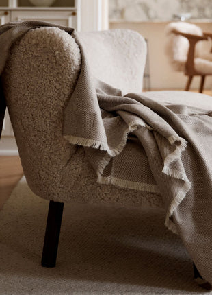 Sidsley uldplaid | 100% baby alpakauld | 130x200 cm Mørk Brun