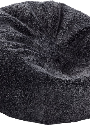 Sækkestol | Lammeskind | Korthåret | 73x74 cm | 92x93 cm Koksgrå