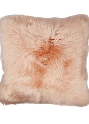 Lammeskindspude | Langhåret | New Zealand |  50x50 cm Rosa