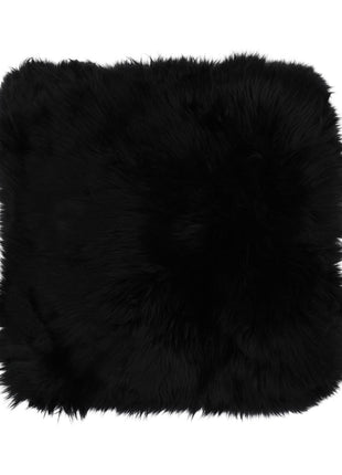 Sædehynde | Langhåret | New Zealand | Stofbagside | 40x40 cm Sort