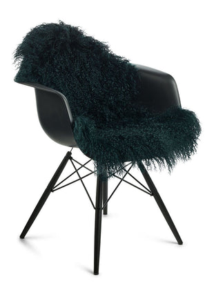 Lammeskind premium | Krøllet | Tibet | 85x50 cm Blågrøn