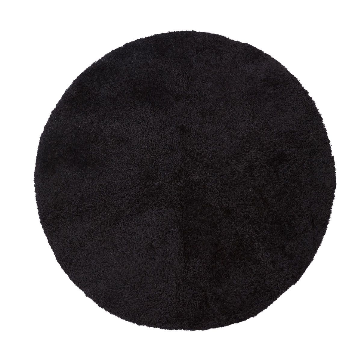 Designertæppe | Korthåret | New Zealand | Ø180 Sort