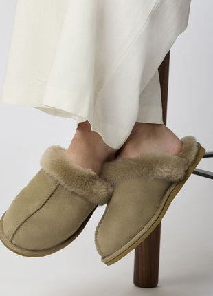 Hjemmesko | Lammeskind | Uden hælkappe Sort