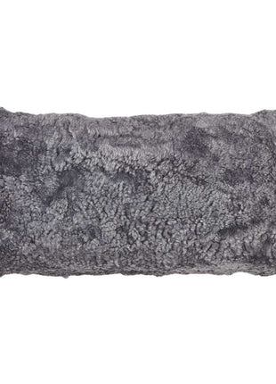 Lammeskindspude | Korthåret | Dobbeltsidet | 30x60 cm Lysegrå