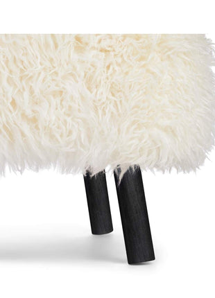 Emil lænestol | Langhåret Hvid