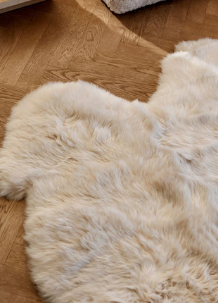 Lammeskindstæppe | Langhåret | New Zealand | 170x110 cm Valnød