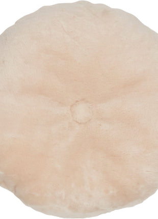 Lammeskindspude | Moccasin | Dobbeltsidet | D45 cm Kastanje 