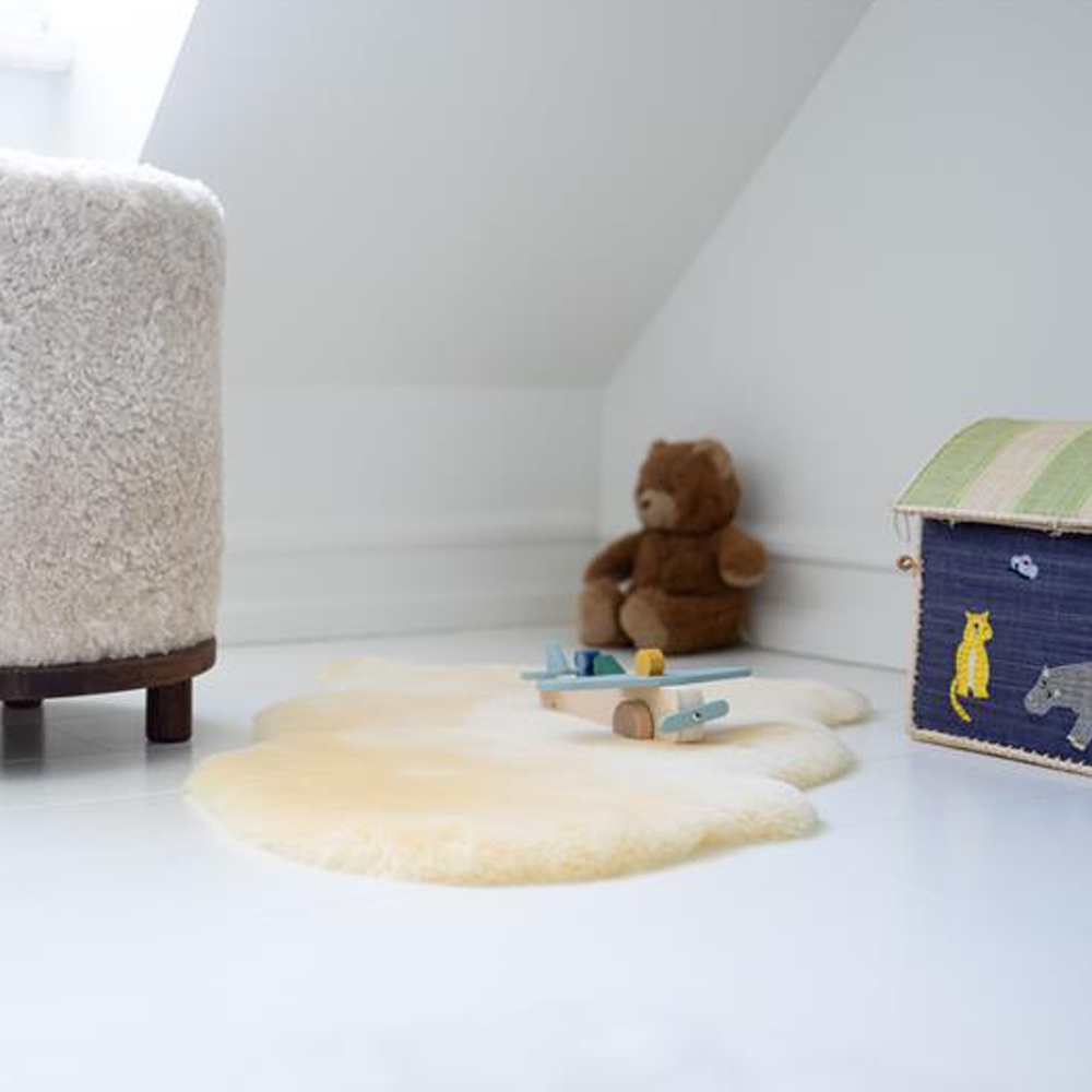 Lammeskind til børn & babyer | Perfekt til barnevognen 80 cm Creme Creme