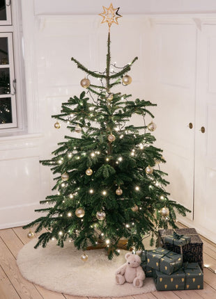 Korthåret Designtæppe af Lammeskind | D180 cm Beige