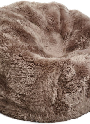 Sækkestol | Lammeskind | Langhåret | 73x74 | 92x93 cm Dove