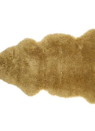 Lammeskind | Langhåret | Krøllet | 90x60 cm Korngul