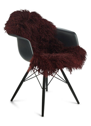 Lammeskind premium | Krøllet | Tibet | 85x50 cm Bordeaux