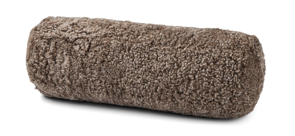 Bolsterpude | Korthåret | New Zealand | Ø20xL52 cm Taupe