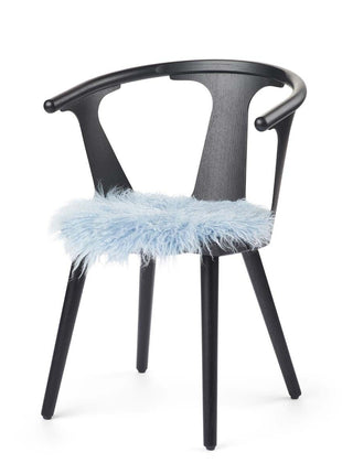 Sædehynde | Lammeskind | Langhåret | D38 cm Lyseblå