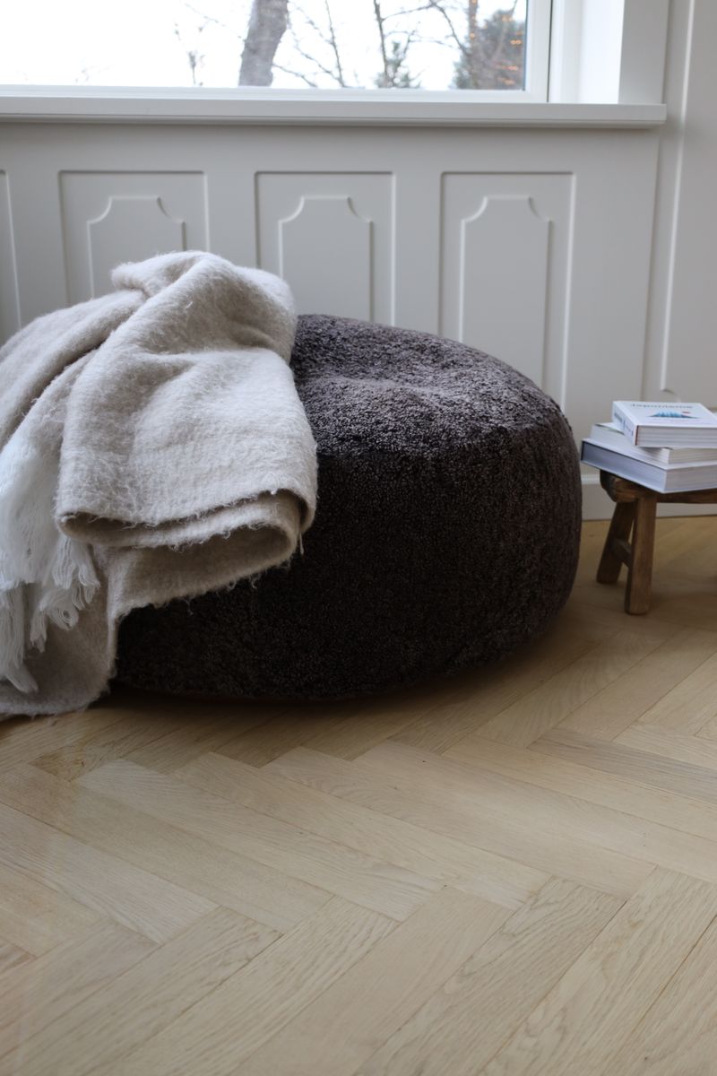 Uldplaid | Mohair mix | 130x170 cm Lys beige
