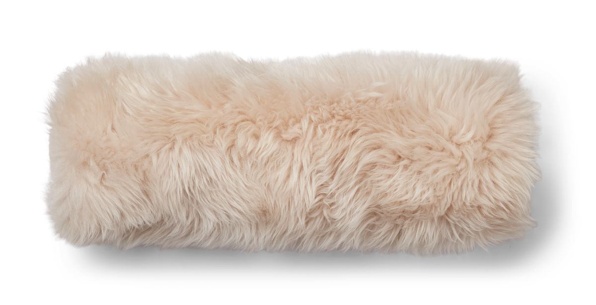 Bolsterpude | Langhåret, korthåret | New Zealand | Ø20xL52 cm Beige/Pearl
