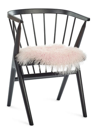 Sædehynde | Lammeskind | Langhåret | D38 cm Lyserød