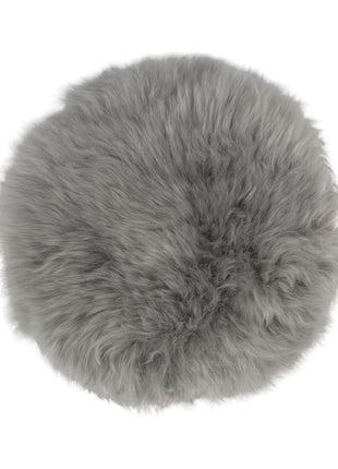 Premium sædehynde | Langhåret | New Zealand | D34 cm Lysegrå