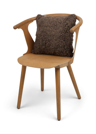 Lammeskindspude | Korthåret | New Zealand | 40x40 cm Gråbrun