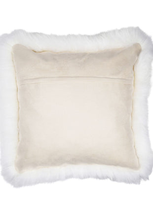 Lammeskindspude | Langhåret | New Zealand |  50x50 cm Hvid