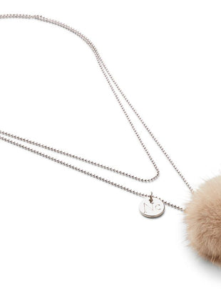 Halskæde Pom Pom Palomino Beige