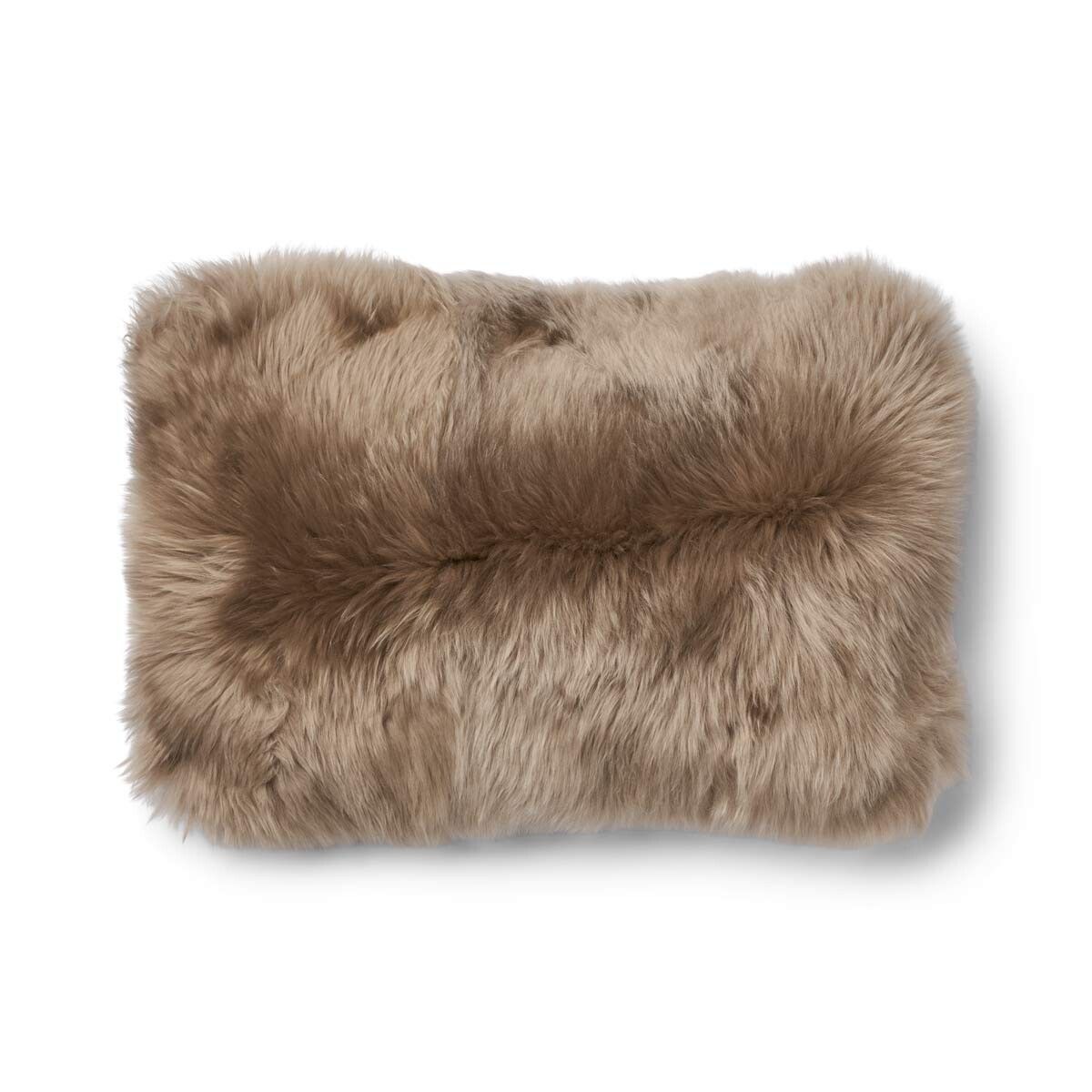 Checked Collection | Uldpude | Langhåret | 52x52 cm | 34x52 cm Kakao–Mørkebrun/Taupe