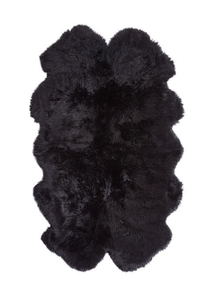 Gulvtæppe | Langhåret | New Zealand | 180x110 cm Sort