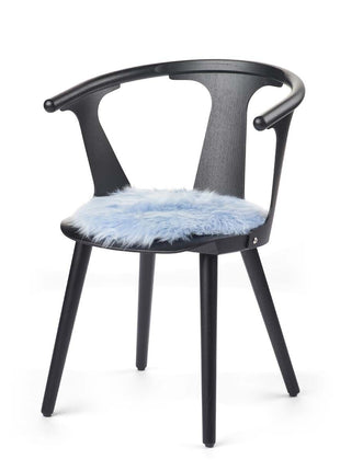 Sædehynde | Lammeskind | Langhåret | D38 cm Lyseblå