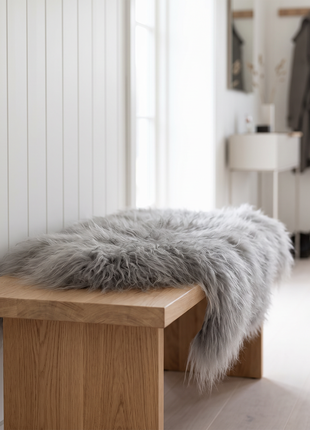 Islandsk Lammeskind | Indfarvet | 100-120x60 cm Sølv