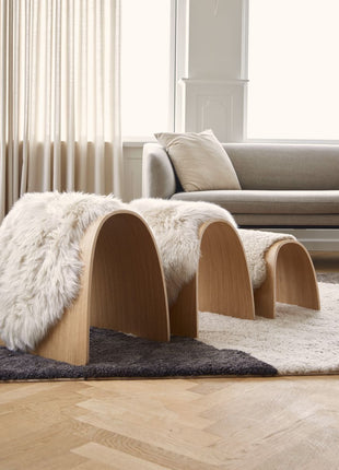 Betræk til skammel | Langhåret Sort