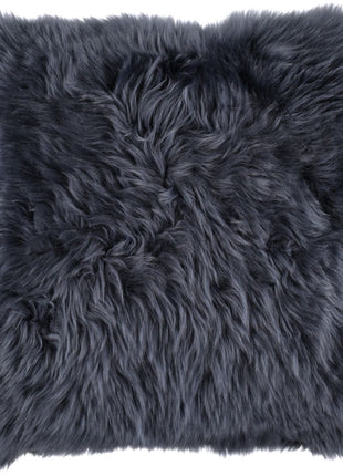 Merino Lammeskindspude | 35x35 cm Marineblå