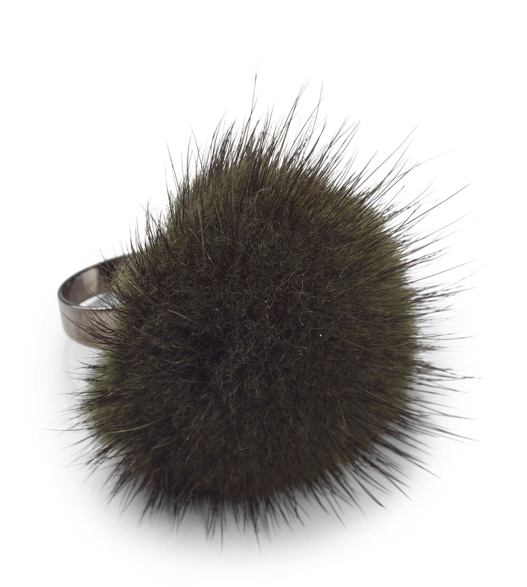 Ring Pom Pom Kaki
